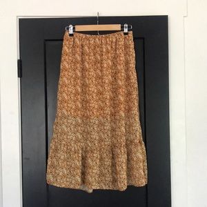 Yellow midi skirt